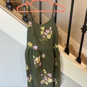 Old Navy Green Sundress Sleeveless Spaghetti Strap